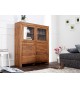 Buffet vaisselier vitré bois massif Sesham