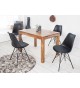 Table à manger avec allonge bois massif Sesham 120-200 cm