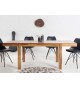 Table à manger avec allonge bois massif Sesham 120-200 cm