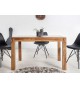 Table à manger avec allonge bois massif Sesham 120-200 cm