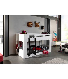 Lit superposé mix blanc laqué mat