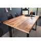 Table en bois de manguier - Pied en U noir