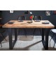 Table en bois de manguier - Pied en U noir