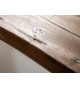 Table bois d'acacia brun - Pieds métal noir