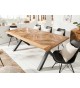 Table en bois de manguier - Pied en X noir
