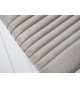 Big chaise capitonnée design gris pierre et armature en acier