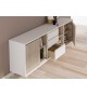 Buffet design 200 cm blanc et chêne