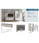 Meuble TV panneau TV orientable et meuble mural