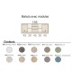Buffet design 200 cm blanc et gris fumé