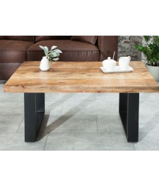 Table basse rectangulaire en bois de Manguier