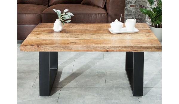 Table basse rectangulaire en bois de Manguier