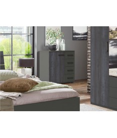 Commode moderne 4 tiroirs - 1 Porte
