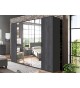 Armoire miroir dressing 5 portes