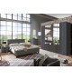 Armoire miroir 5 portes 6 tiroirs / Lit et chevets