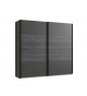 Armoire miroir coulissantes 2 portes / Lit et chevets