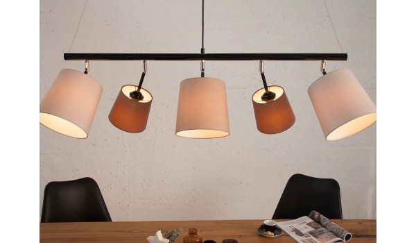 Suspension luminaire 5 abat-jours