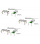Table à manger extensible 2 allonges papillons