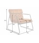 Fauteuil de salon design en velours jaune moutarde