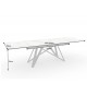 Grande table en céramique effet marbre 180-260 cm