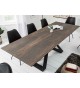 Table en céramique aspect chêne 180-230 cm