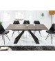 Table en céramique aspect chêne 180-230 cm