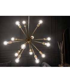 Luminaire design en métal doré