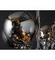 Luminaire contemporain 12 boules d'argents