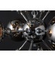 Luminaire contemporain 12 boules d'argents