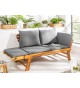 Banc de jardin en bois acacia avec coussin