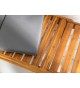 Banc de jardin en bois acacia avec coussin