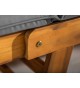 Banc de jardin en bois acacia avec coussin