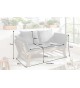 Banc de jardin en bois acacia grisé avec coussin