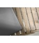 Banc de jardin en bois acacia grisé avec coussin