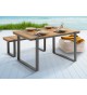 Table de jardin composite et aluminium 123 cm