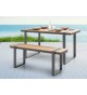 Table de jardin composite et aluminium 123 cm