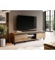 Meuble Télé moderne bois et gris 170 cm