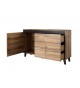 Buffet moderne bois et gris pas cher