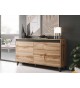 Buffet moderne bois et gris pas cher