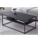 Table basse noire en métal