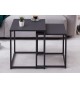 Table basse d'appoint noire en métal