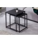 Table basse d'appoint noire en métal