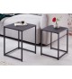 Table basse d'appoint noire en métal