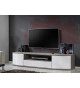 Meuble Tele Bas Blanc Laqué et Bois 1m90