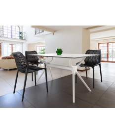 Table d'extérieur et d'intérieur blanche design