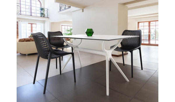 Table d'extérieur et d'intérieur blanche design