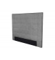 Tête de lit matelassée moderne en tissu gris 140 cm