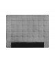 Tête de lit matelassée moderne en tissu gris 140 cm