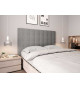 Tête de lit matelassée moderne en tissu gris 140 cm