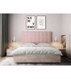 Tête de lit pas cher en tissu rose 140 cm