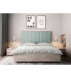 Tête de lit pas cher en tissu vert 140 cm